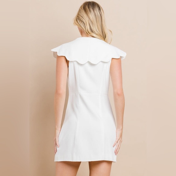 English Factory ~ SCALLOPED STRUCTURED DRESS - Picture 6 of 16
